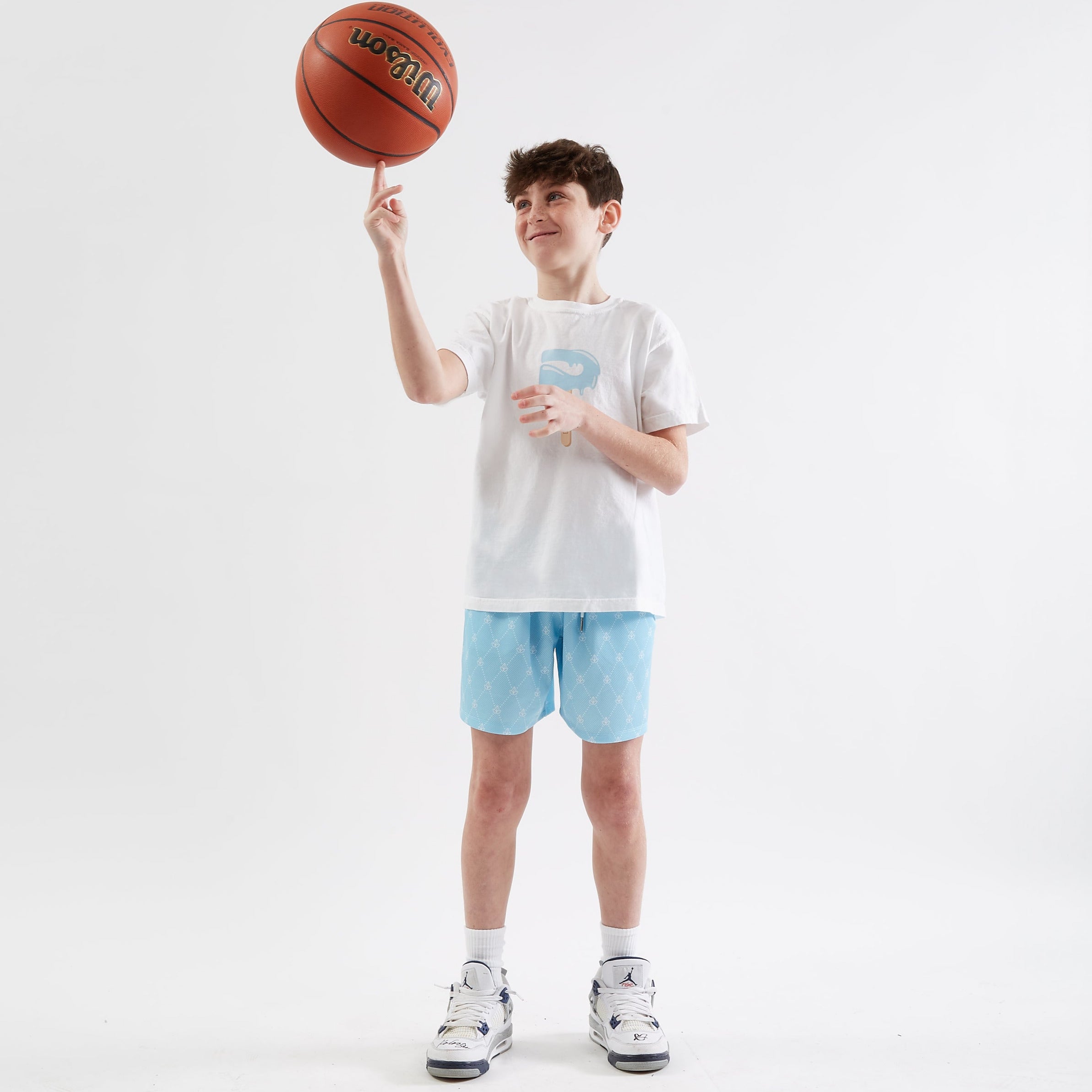 SKY DIAMOND MONOGRAM SHORTS