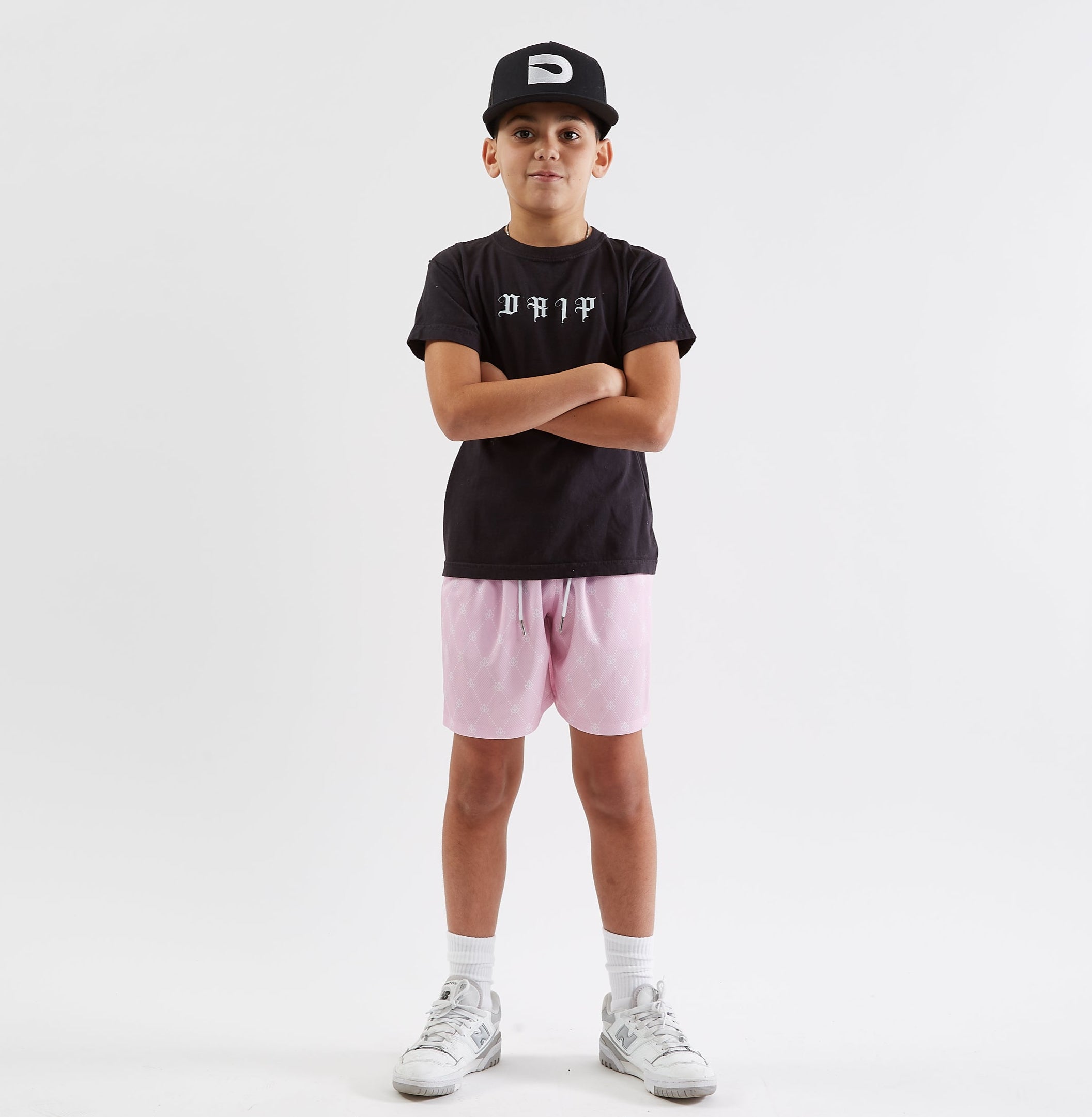 PINK DIAMOND MONOGRAM SHORTS
