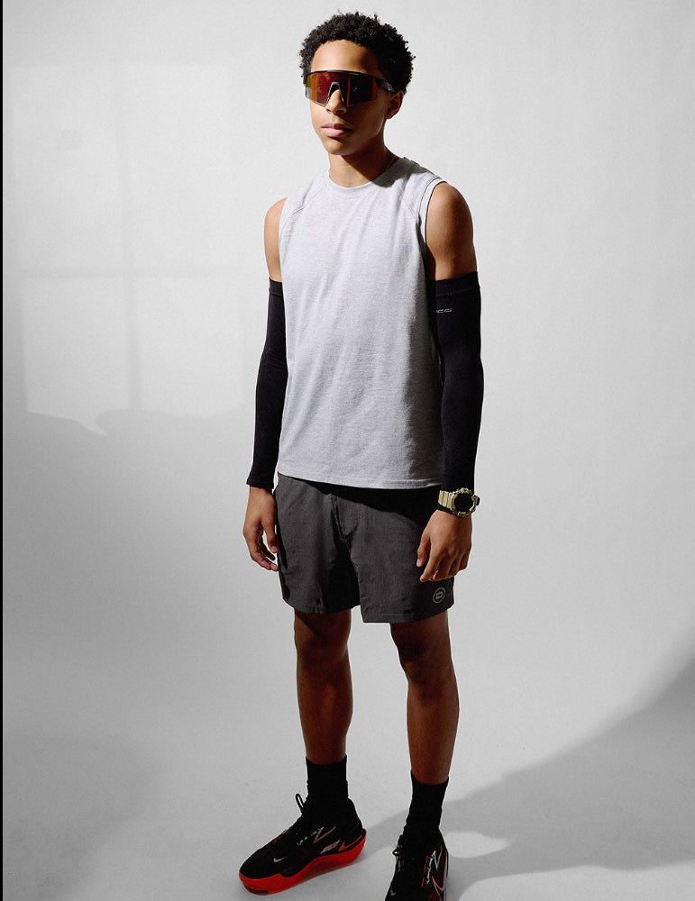 DRIP CORE TECH SHORTS - BLACK HEATHER