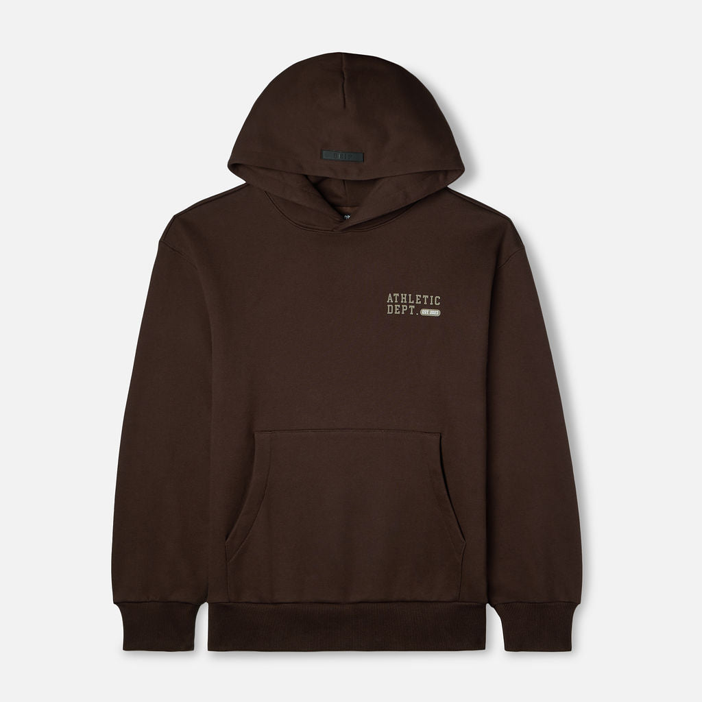 ATHLETIC DEP'T VINTAGE HOODIE- BROWN