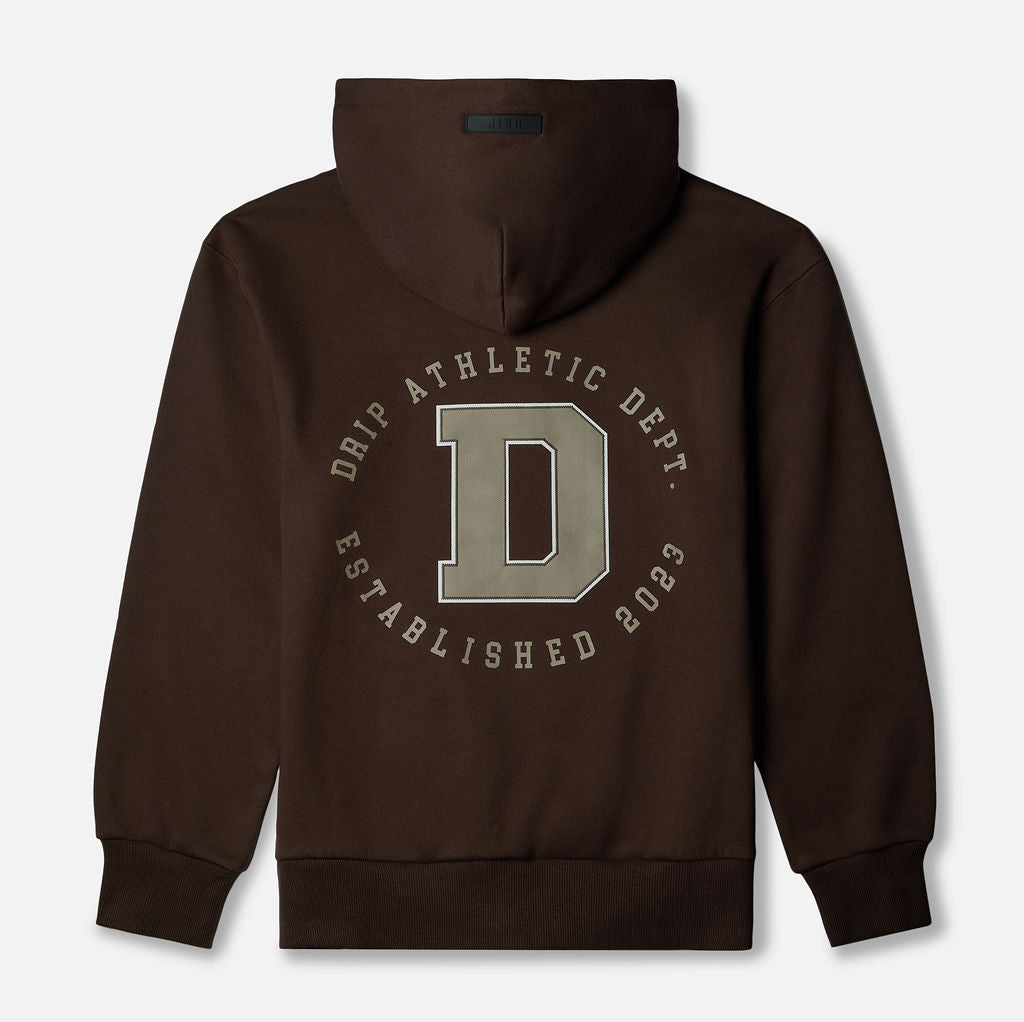 ATHLETIC DEP'T VINTAGE HOODIE- BROWN