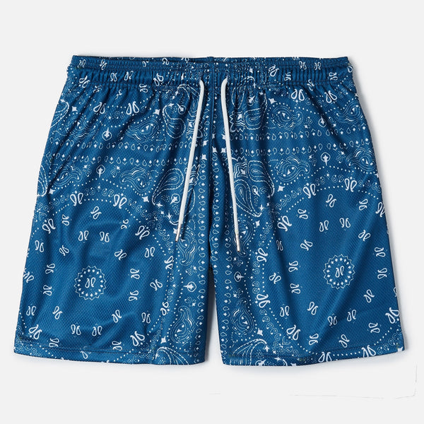 【ranor】BANDANA MIDDLE SHORTS Indigo RE:ARISE Bandana Short – Runners Route
