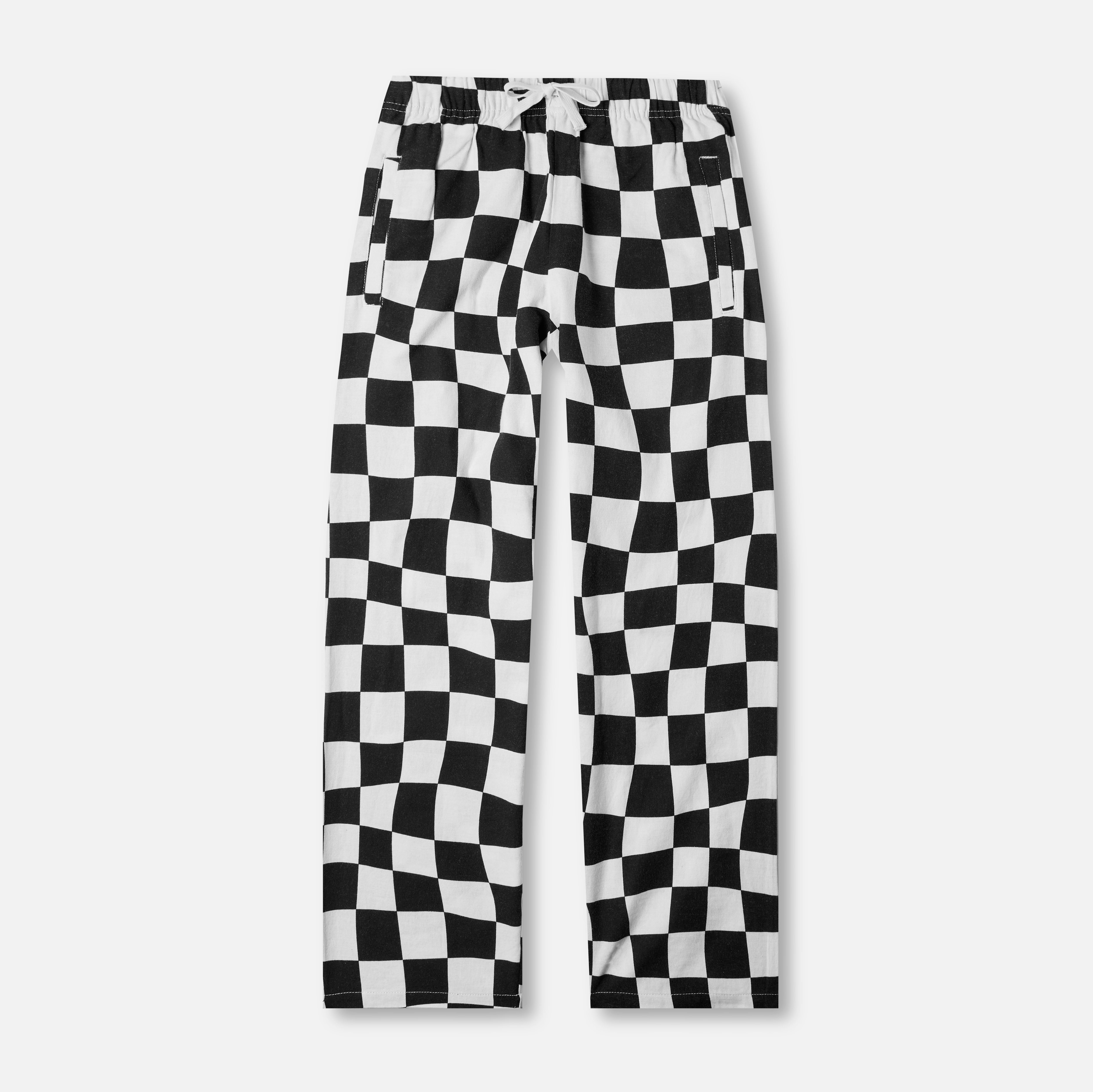 Wavy Checkerboard- Pajama Pants