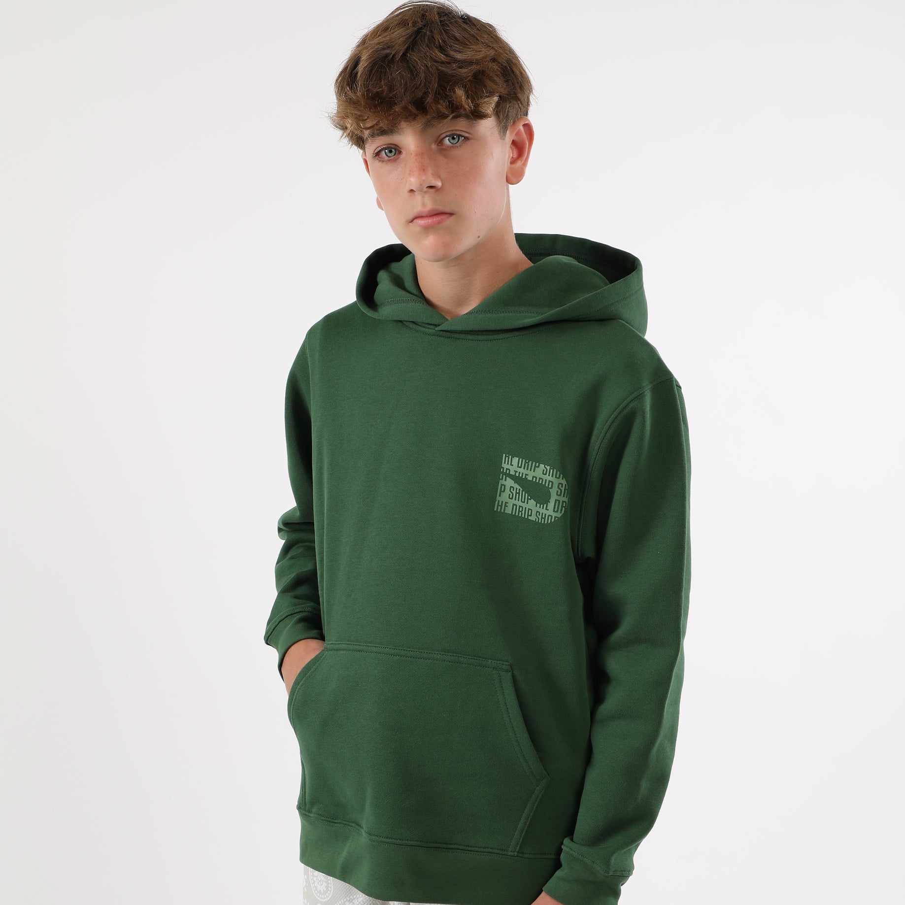 DRIP ICON HOODIE - COLLEGE GREEN