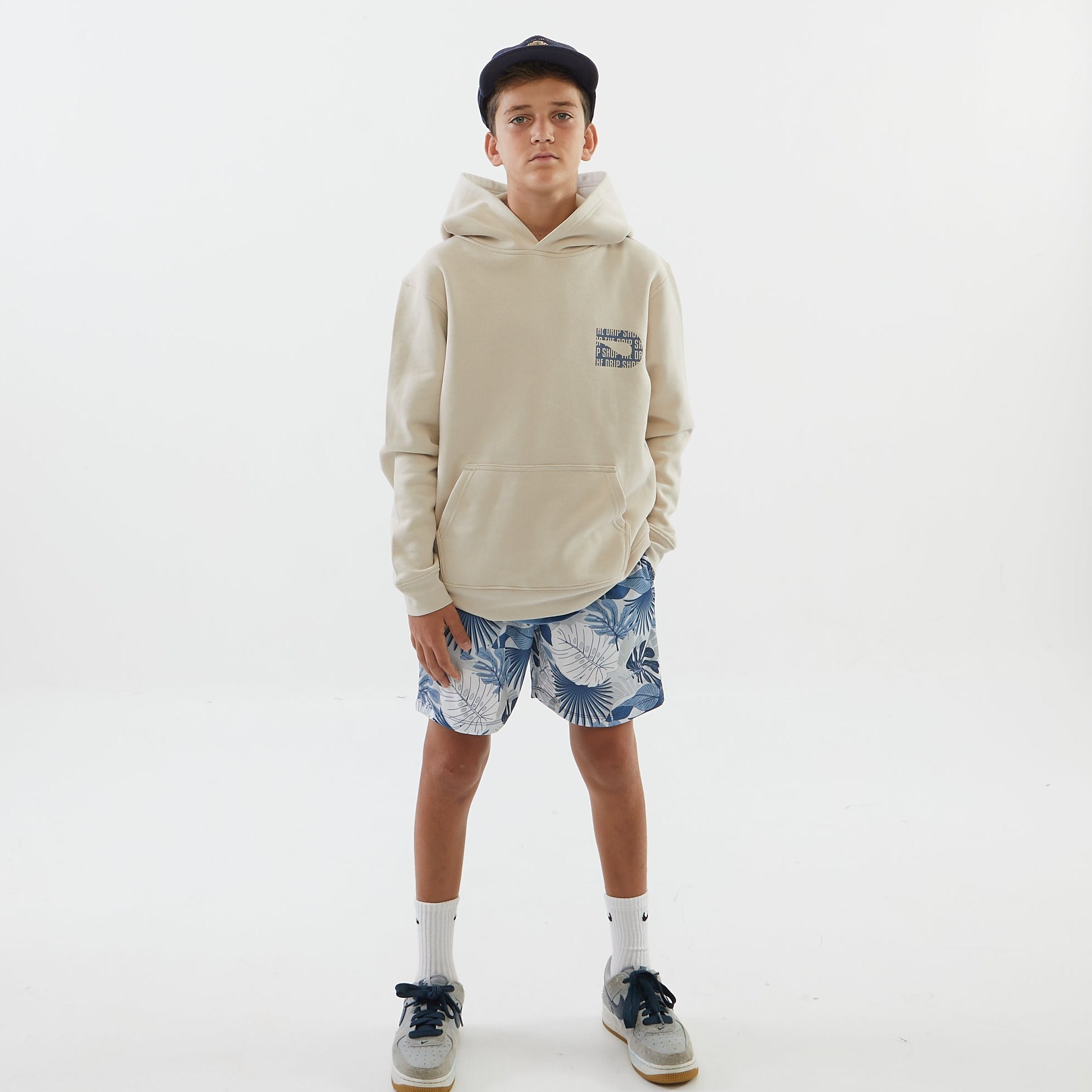 DRIP ICON HOODIE - BONE