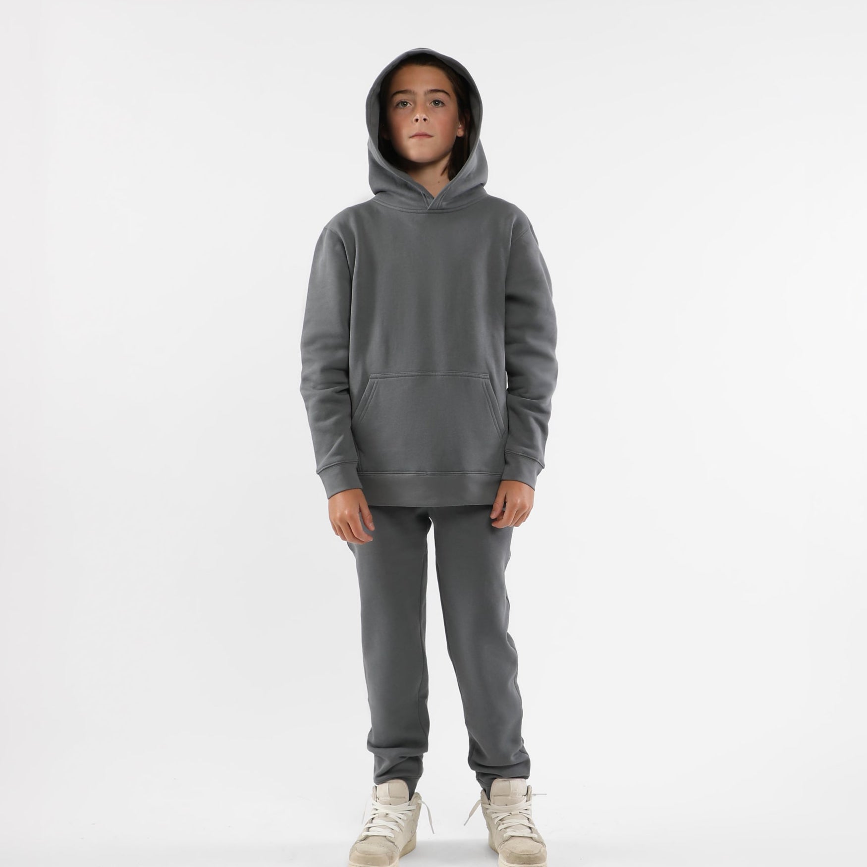 KING OF ACES HOODIE-CHARCOAL