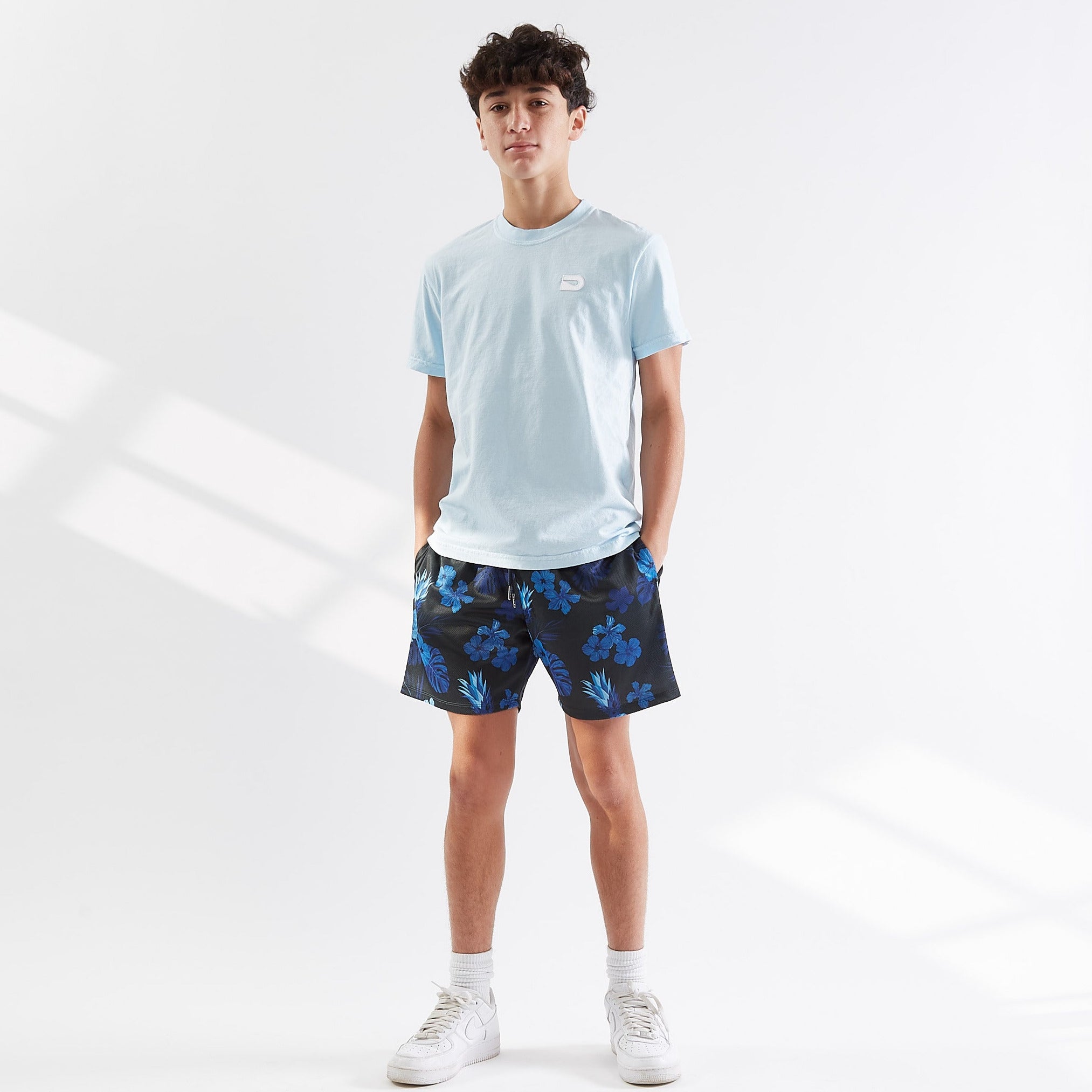 MIDNIGHT HIBISCUS SHORTS