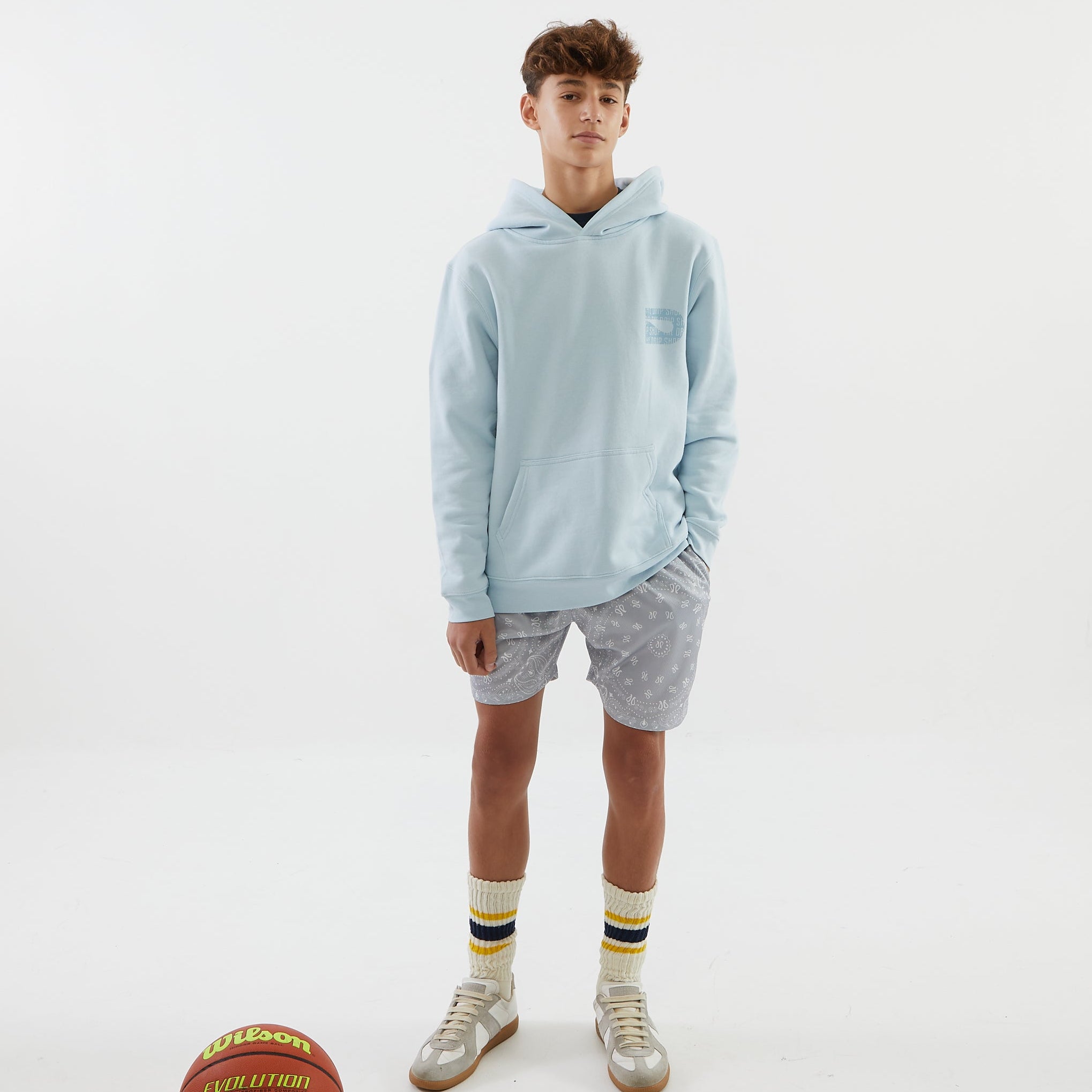 SILVER BANDANA SHORTS