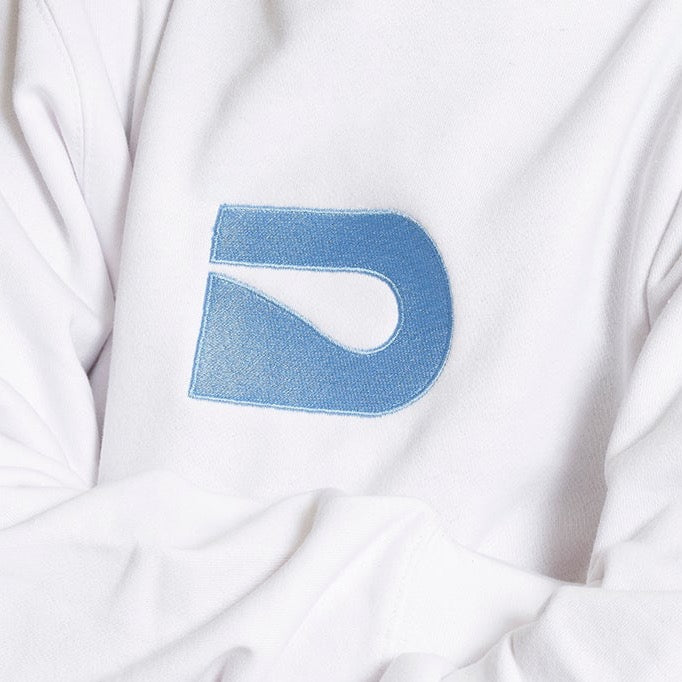 DRIP SQUAD Hoodie - White/Sky Blue