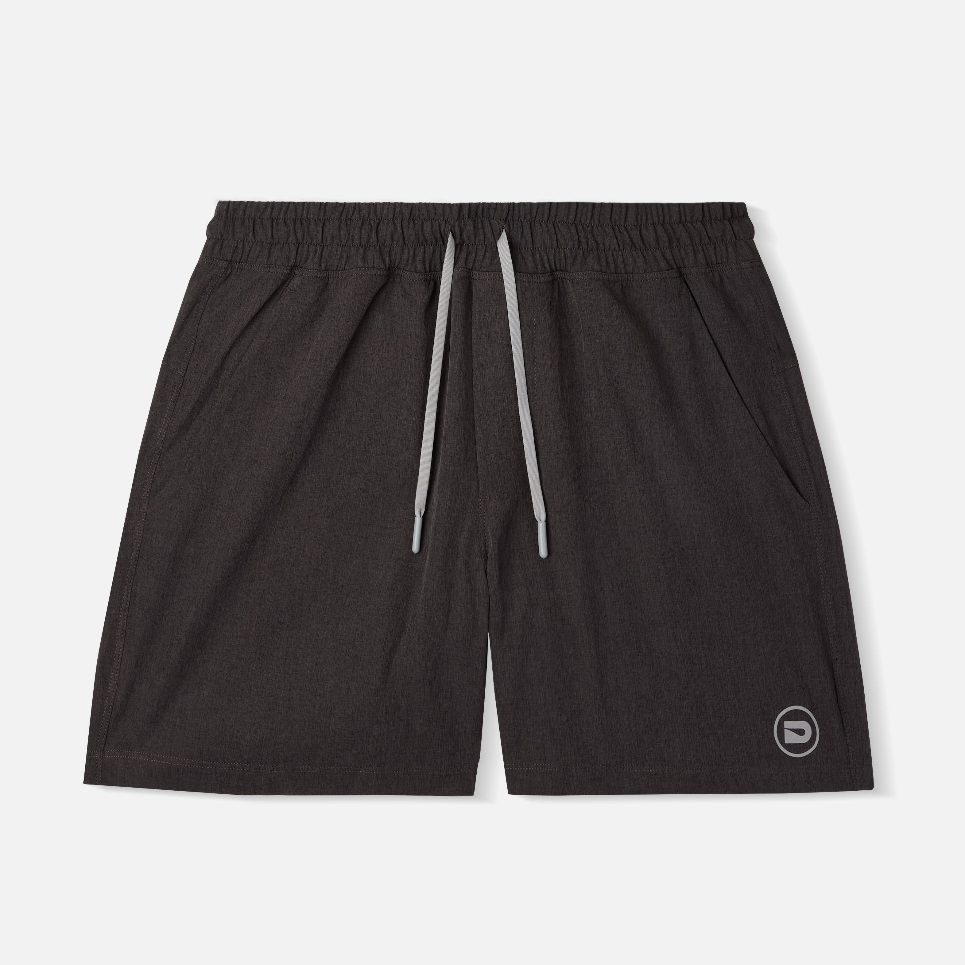 DRIP CORE TECH SHORTS - BLACK HEATHER