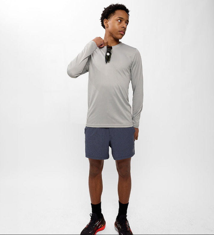 DRIP CORE TECH SHORTS - DENIM HEATHER