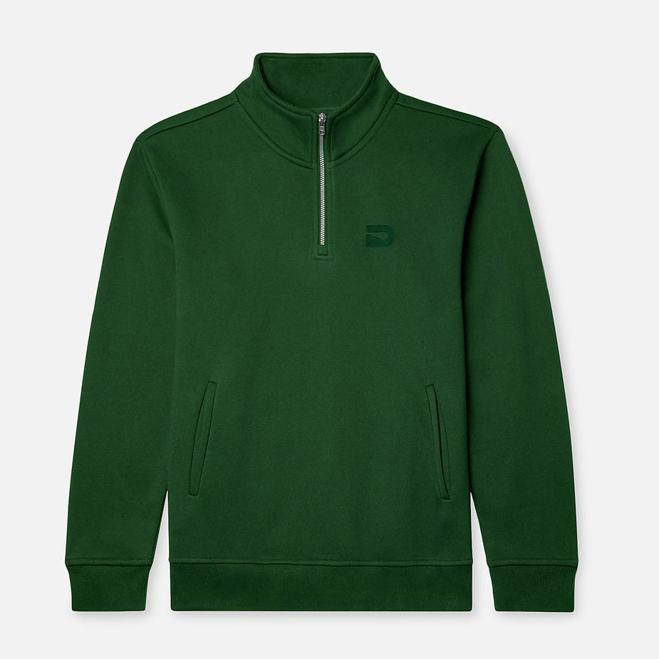 VINTAGE QUARTER ZIP SWEATSHIRT-GREEN