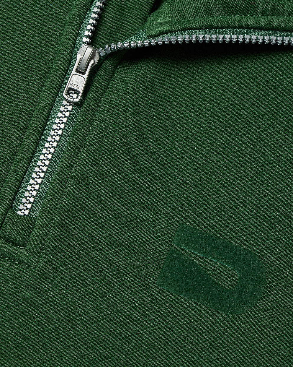 VINTAGE QUARTER ZIP SWEATSHIRT-GREEN