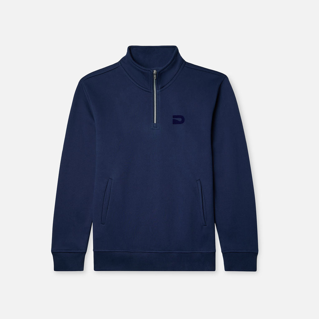 VINTAGE QUARTER ZIP SWEATSHIRT-NAVY
