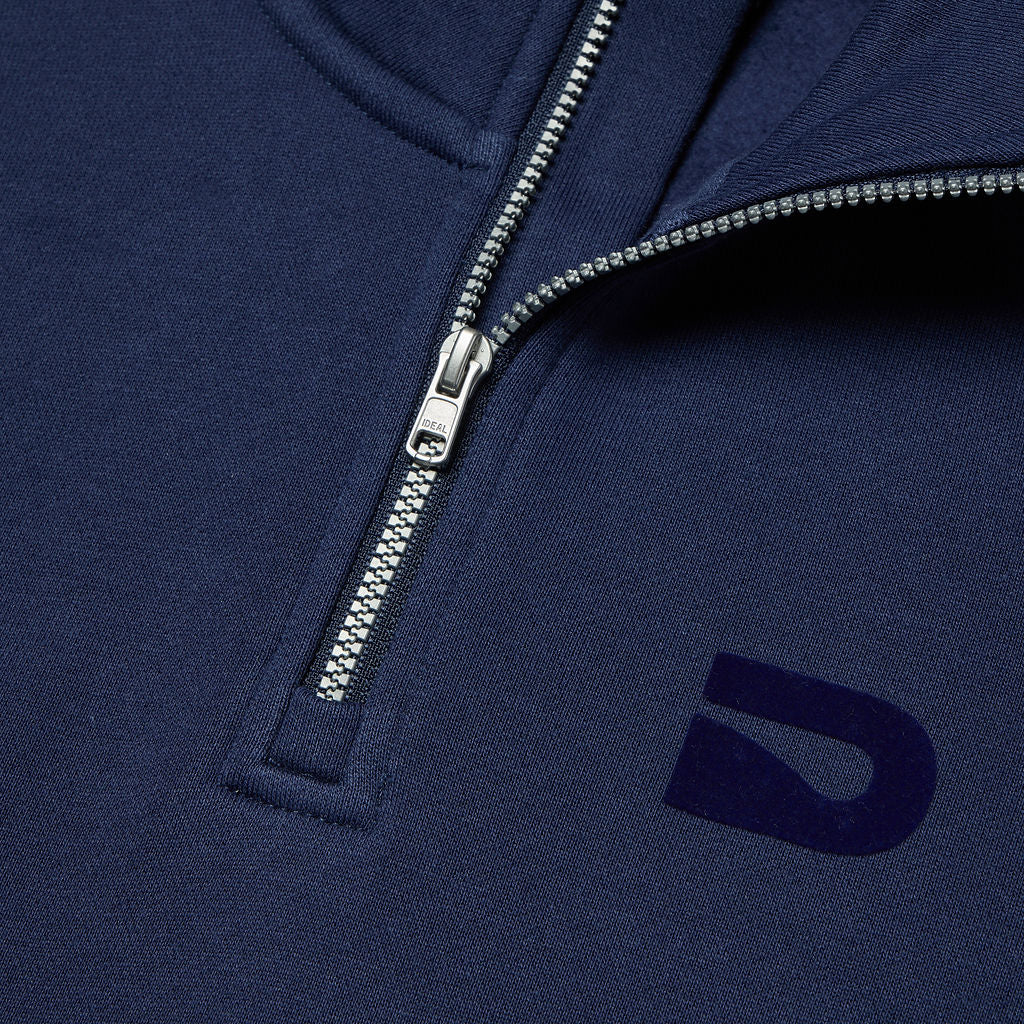 VINTAGE QUARTER ZIP SWEATSHIRT-NAVY