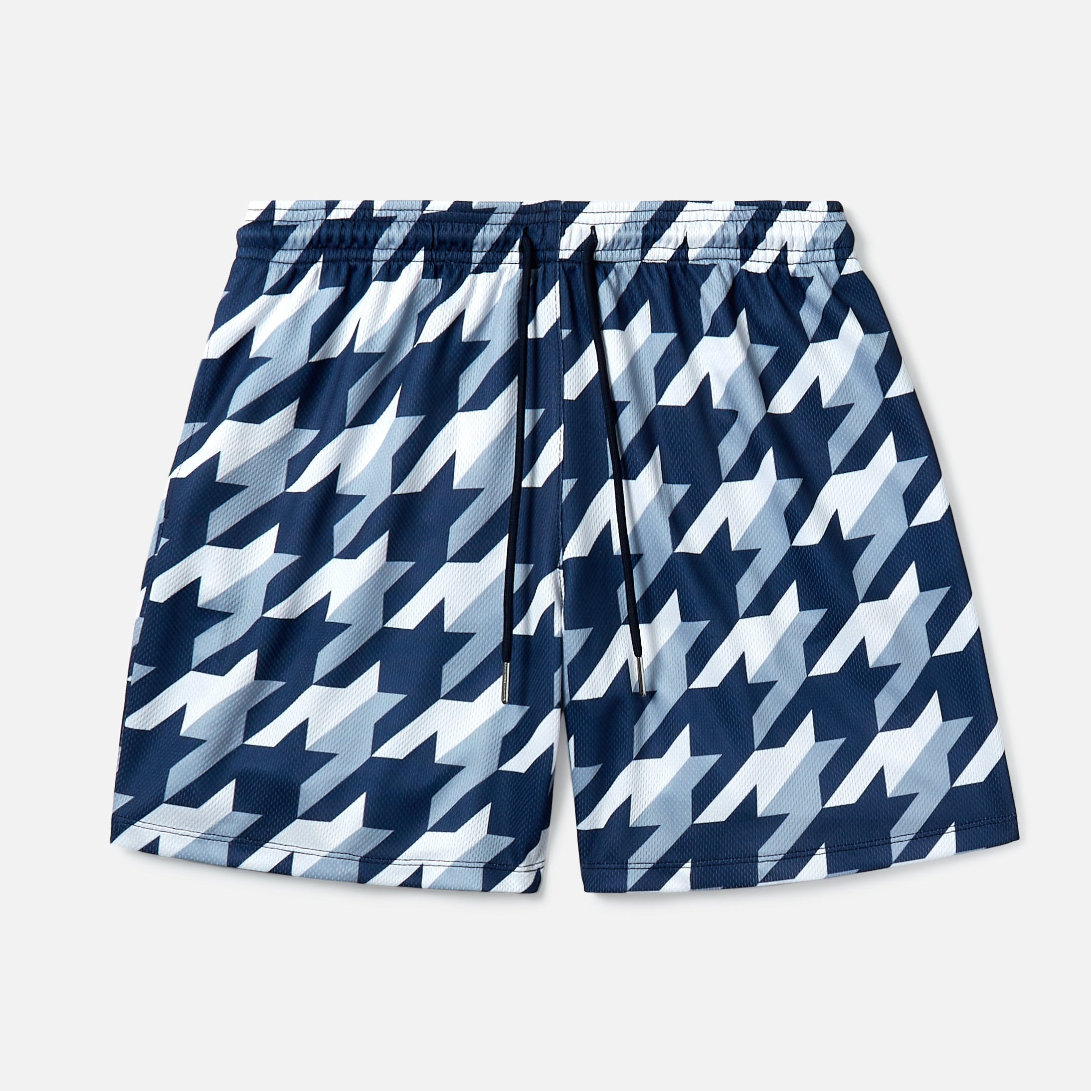 NAVY HOUNDSTOOTH SHORTS