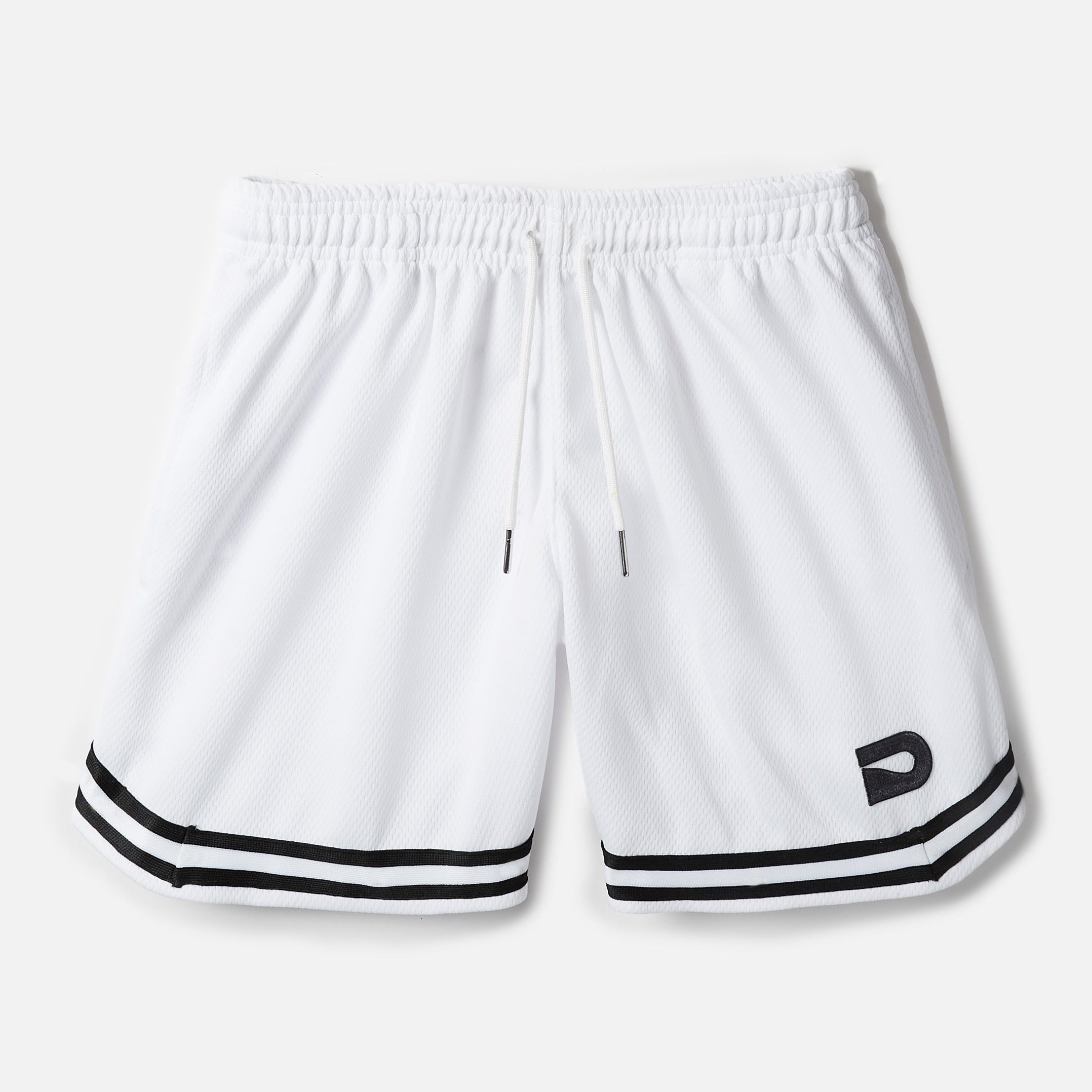 DRIP SQUAD - RETRO WHITE SHORTS